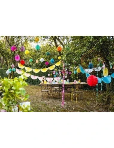 8 Petites Boules Papier Alvéolées Vert Menthe 10cms 3 8 Petites Boules Papier Alvéolées Vert Menthe 10cms – Image 3