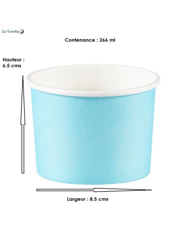 8 Pots En Carton Bleu Pastel 2 8 Pots En Carton Bleu Pastel – Image 2