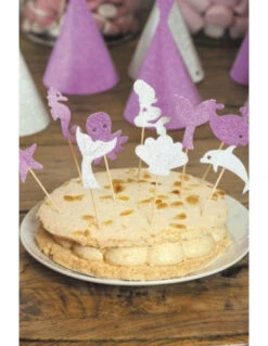 9 Piques Décoration Gateau Fête Sirène