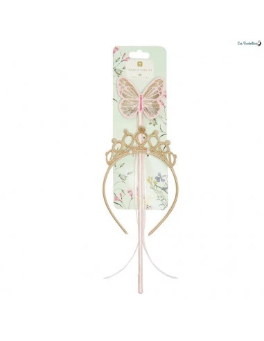 Baguette Papillon & Serre Tête Couronne Dorée 5 Baguette Papillon & Serre Tête Couronne Dorée – Image 5