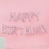 Ballon Lettre Happy Birthday Rose Pastel