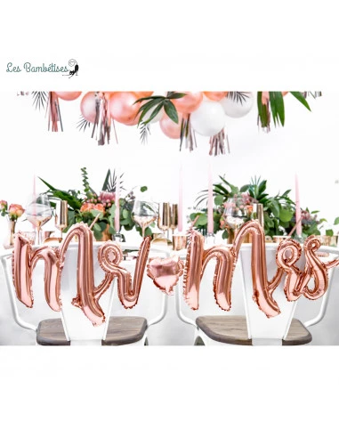 Ballon Lettre Mr & Mrs Rose Gold 2 Ballon Lettre Mr & Mrs Rose Gold – Image 2