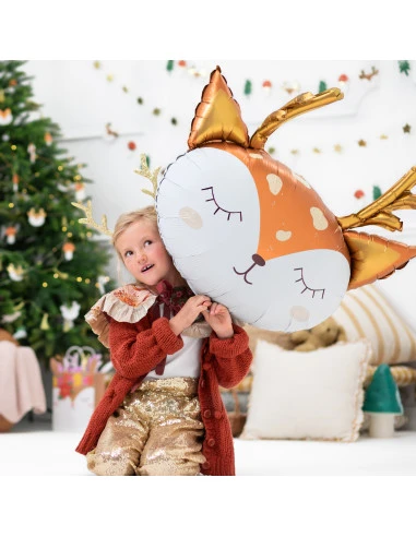 Ballon Mat Biche Noël 73x64cm 2 Ballon Mat Biche Noël 73x64cm – Image 2