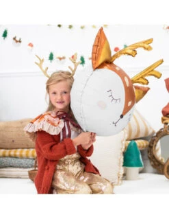 Ballon Mat Biche Noël 73x64cm 9 Ballon Mat Biche Noël 73x64cm -Déco Festive Soldes ballon mat biche noel 73x64cm 3