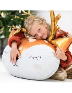 Ballon Mat Biche Noël 73x64cm 10 Ballon Mat Biche Noël 73x64cm -Déco Festive Soldes ballon mat biche noel 73x64cm 4
