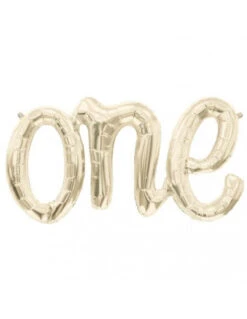 Ballon Métallique Or Blanc Mot "One" 5 Ballon Métallique Or Blanc Mot "One" -Déco Festive Soldes ballon metallique or blanc mot one 2