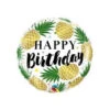 Ballon Métallique Rond Ananas Happy Birthday