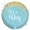 Ballon Métallique Rond Bleu Ciel It's A Boy 46 Cms