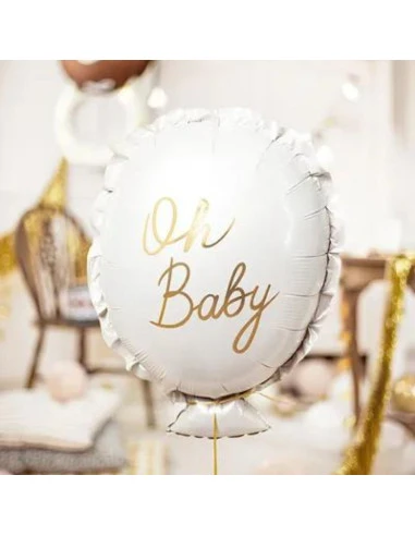Ballon Oh Baby Beige En Aluminium 2 Ballon Oh Baby Beige En Aluminium – Image 2
