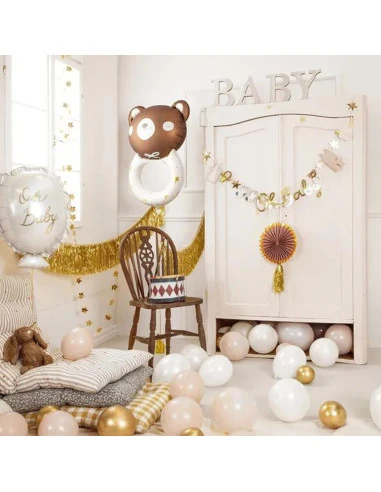 Ballon Oh Baby Beige En Aluminium 4 Ballon Oh Baby Beige En Aluminium – Image 4
