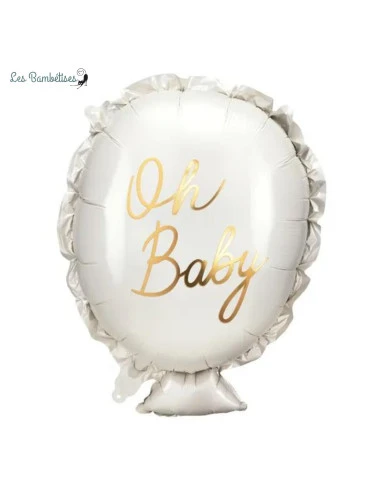 Ballon Oh Baby Beige En Aluminium 1 Ballon Oh Baby Beige En Aluminium