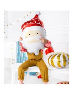 Ballon Père Noël En Aluminium 37x60 Cm -Déco Festive Soldes ballon pere noel 37x60 cm 2