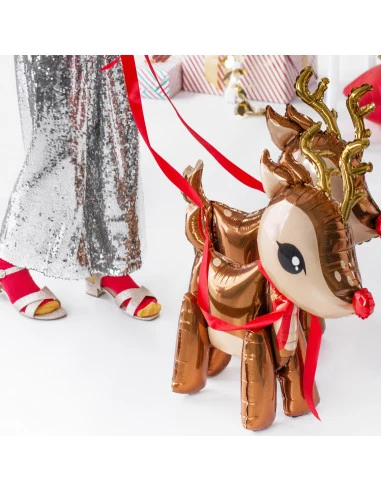 Ballon Renne De Noël 50x62cm En Aluminium 3 Ballon Renne De Noël 50x62cm En Aluminium – Image 3