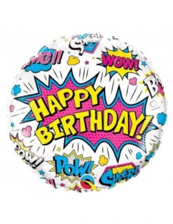 Ballon Rond Super Héros Blanc En Aluminium