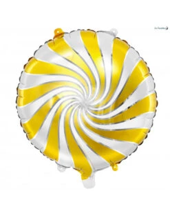 Ballon Sucre D'Orge Rond Doré En Aluminium