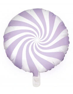 Ballon Sucre D'Orge Rond Lilas Pastel En Aluminium -Déco Festive Soldes ballon sucre d orge rond lilas pastel en aluminium 2