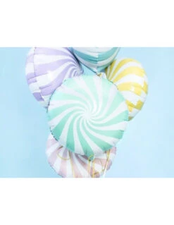 Ballon Sucre D'Orge Rond Vert Menthe En Aluminium