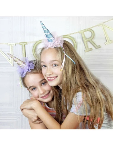 Barrette Chapeau Licorne Bleu Pailleté 2 Barrette Chapeau Licorne Bleu Pailleté – Image 2