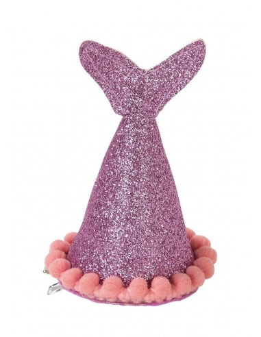 Barrette Sirène Rose Pompons Rose Pastel 1 Barrette Sirène Rose Pompons Rose Pastel