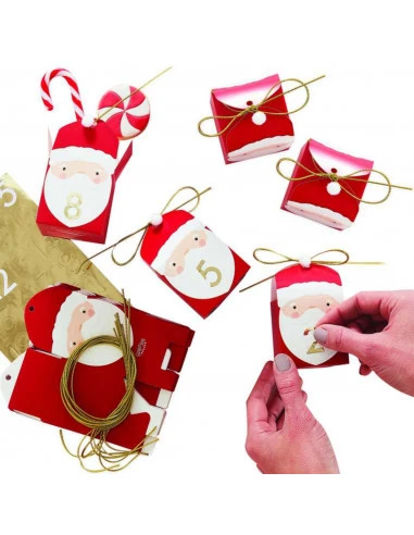 24 Boîtes Calendrier De L'avent Père Noël DIY 4 24 Boîtes Calendrier De L'avent Père Noël DIY – Image 4