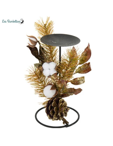 Bougeoir En Métal Feuilles D' Automne 1 Bougeoir En Métal Feuilles D' Automne