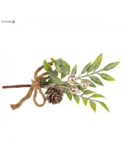 Branche Imitation Feuillage Et Baies 15 Cms