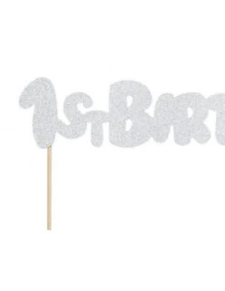 Cake Topper 1st Birthday Argent -Déco Festive Soldes cake topper 1st birthday argent 4