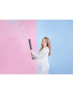 Canon à Confettis Bleus 60 Cm -Déco Festive Soldes canon a confettis bleus 60 cm 3