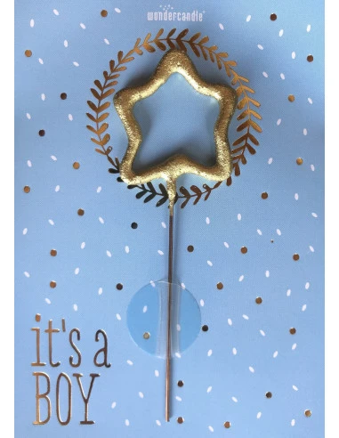 Carte Annonce Garçon It's A Boy Et Cierge Magique Etoile 1 Carte Annonce Garçon It's A Boy Et Cierge Magique Etoile