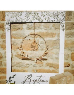 Cercle Métal Fleurs Séchées Baptême Ou Communion 6 Cercle Métal Fleurs Séchées Baptême Ou Communion -Déco Festive Soldes cercle metal fleurs sechees bapteme ou communion 2