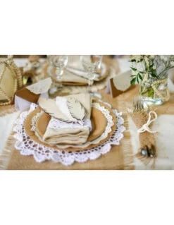 Chemin De Table En Jute Effilée 30cmsX5mètres 5 Chemin De Table En Jute Effilée 30cmsX5mètres -Déco Festive Soldes chemin de table en jute effilee 30 cms x 5 metres 2