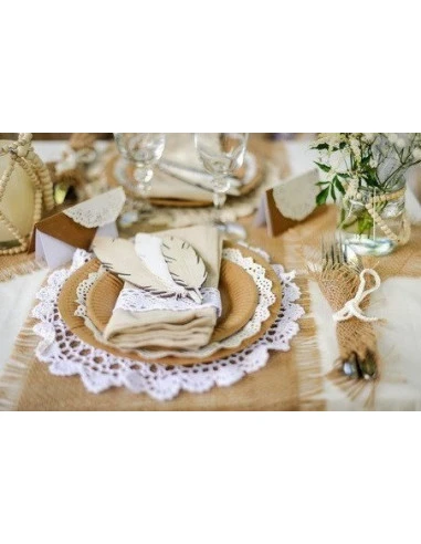 Chemin De Table En Jute Effilée 30cmsX5mètres 3 Chemin De Table En Jute Effilée 30cmsX5mètres – Image 3