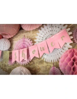 Chemin De Table Lin Rayures Roses Baby Shower -Déco Festive Soldes chemin de table lin rayures roses baby shower 2