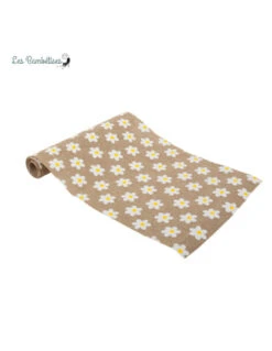 Chemin De Table Marguerite En Lin