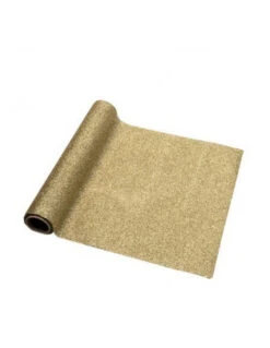 Chemin De Table Paillettes Dorées 30cmsX3 Mètres