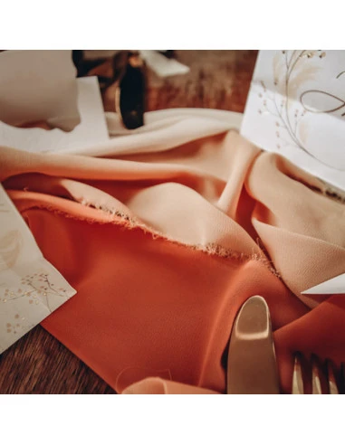 Chemin De Table Terracotta Mousseline 15 Cm 4 Chemin De Table Terracotta Mousseline 15 Cm – Image 4