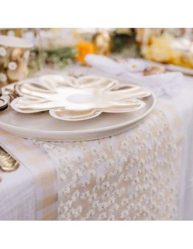 Chemin De Table Vichy Jaune Lin 28cmx5m 2 Chemin De Table Vichy Jaune Lin 28cmx5m – Image 2