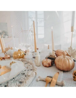 Citrouille Dorée Halloween 12x11 Cms -Déco Festive Soldes citrouille doree halloween 12x11 cms 3