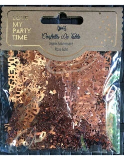 Déco Festive Soldes -Déco Festive Soldes confettis de table rose gold ecriture joyeux anniversaire 1