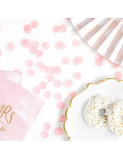 Confettis Ronds Rose Pastel En Papier 1.6Cms -Déco Festive Soldes confettis ronds rose pastel en papier 16cms 3