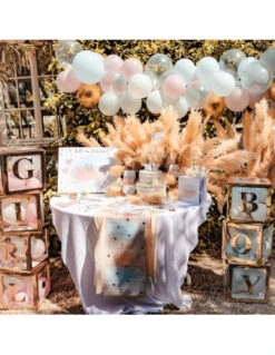 Cube à Ballons Transparent & Rose Gold -Déco Festive Soldes cube a ballons transparent rose gold 3