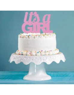Décoration Gateau It's A Girl Paillettes Roses -Déco Festive Soldes decoration gateau it s a girl paillettes roses 2
