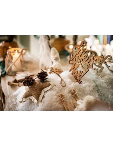 Décoration Joyeux Noel En Bois Paillettes Rose Gold 2 Décoration Joyeux Noel En Bois Paillettes Rose Gold – Image 2