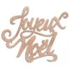 Décoration Joyeux Noel En Bois Paillettes Rose Gold