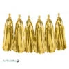 Guirlande 12 Pompons Tassels Dorés
