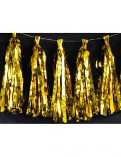 Guirlande 12 Pompons Tassels Dorés 11 Guirlande 12 Pompons Tassels Dorés -Déco Festive Soldes guirlande 12 pompons tassels dores 5