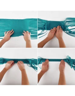 Guirlande 12 Tassels Coloris Bleu Et Blanc -Déco Festive Soldes guirlande 12 tassels coloris bleu et blanc 3