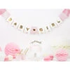 Guirlande Baby Girl Rose Et Or Avec Fanions
