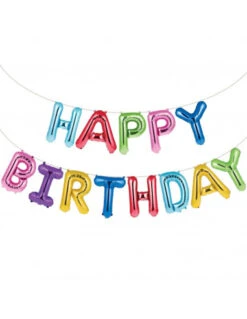 Guirlande Ballon Lettre Happy Birthday Multicolore