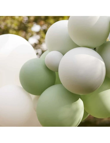 Guirlande De Ballons Vert Eucalyptus & Feuilles 2 Guirlande De Ballons Vert Eucalyptus & Feuilles – Image 2